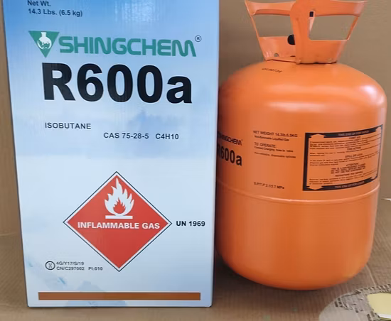 Хладагент прямого охлаждающего газа на заводе R23 Novec R600A Изобутан N Бутан Бутан